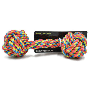 SCREAM ROPE FIST DUMBELL DOG TOY