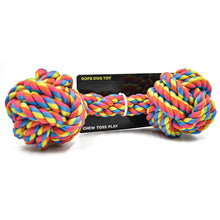 Load image into Gallery viewer, SCREAM ROPE FIST DUMBELL DOG TOY
