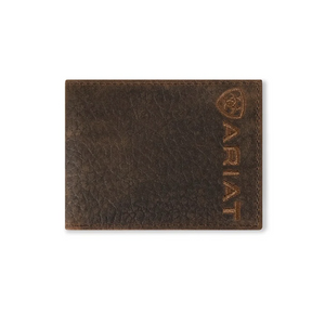 ARIAT BIFOLD WALLET RODEO BULLHIDE ARIAT EMBLEM