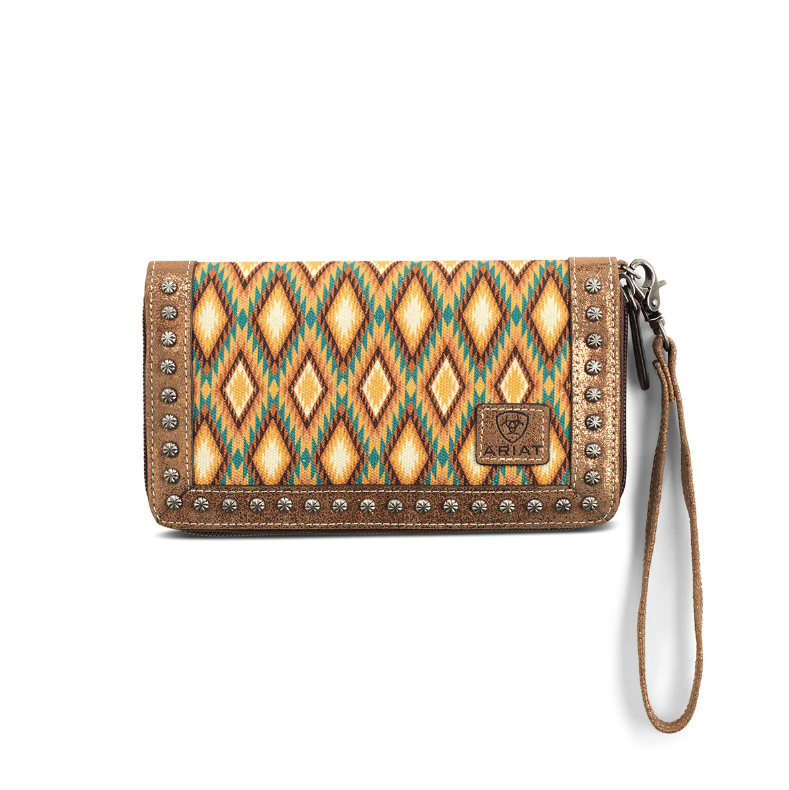 ARIAT CLUTCH WALLET - SOUTHWEST DIAMOND PRINT