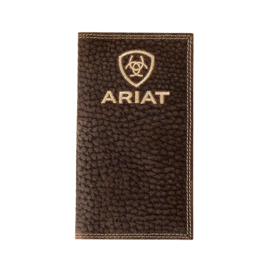 ARIAT RODEO WALLET BULLHIDE ARIAT EMBROIDERED LOGO