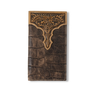 ARIAT RODEO WALLET CROCO FLORAL EMBOSSED