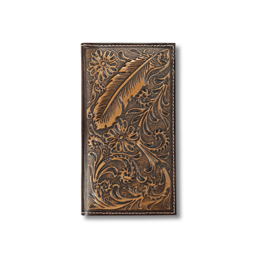 ARIAT RODEO WALLET FEATHER EMBOSSED