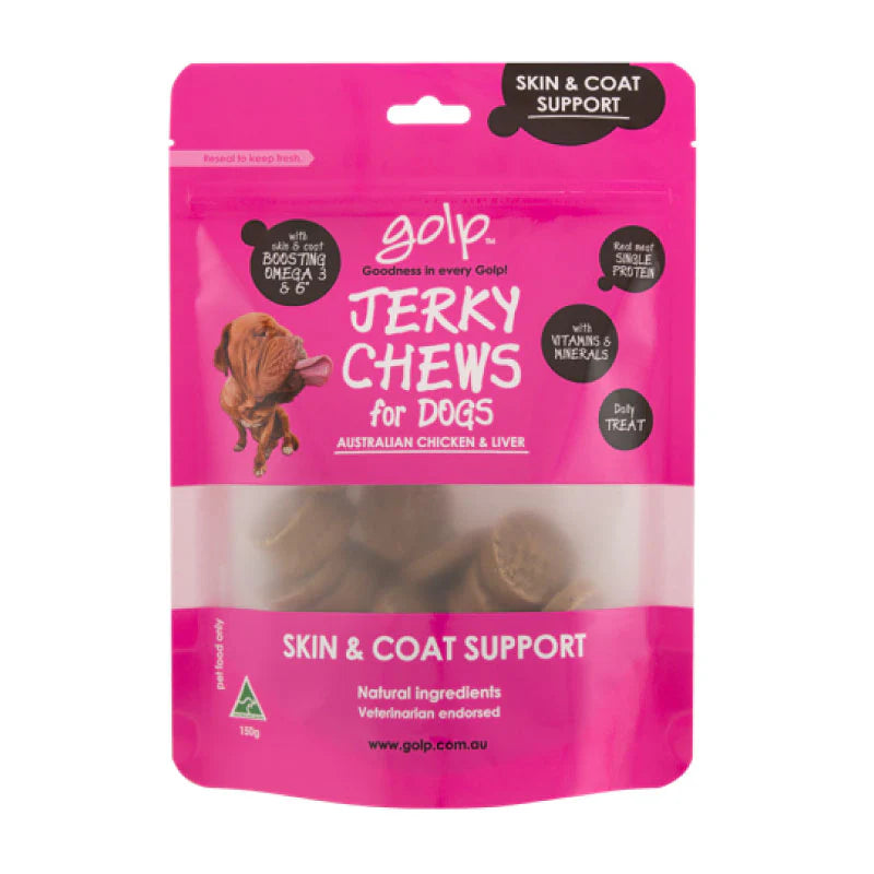 GOLP JERKY CHEWS - SKIN AND COAT SUPPORT