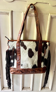 SMOOTH LIKE CACTUS - VIRGINIA WESTERN COWHIDE TOTE BAG