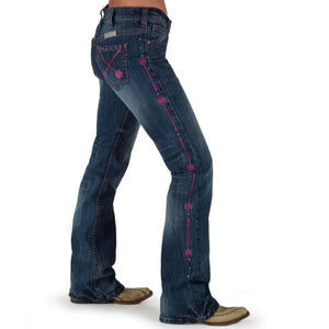 COWGIRL TUFF WOMENS PINK ARROWS JEANS