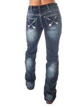 Load image into Gallery viewer, COWGIRL TUFF WOMENS SILVER ARROWS JEANS
