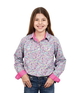 JUST COUNTRY GIRLS HARPER HALF BUTTON WORKSHIRT