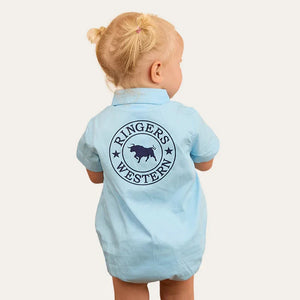 RINGERS WESTERN BABIES SHORT SLEEVE WORK SHIRT ROMPER