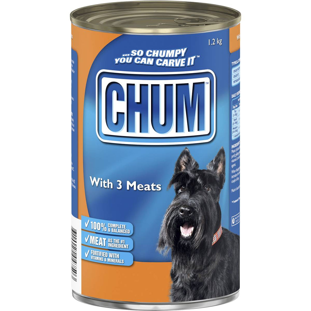 CHUM CANS 3 KINDS OF MEAT 12 x 1.2KG