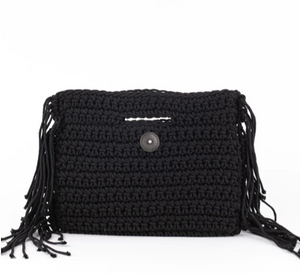 HITCHLEY & HARROW BLACK TASSEL CLUTCH