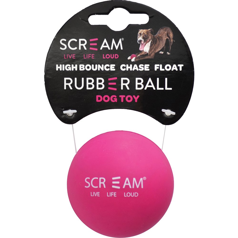 SCREAM RUBBER BALL DOG TOY